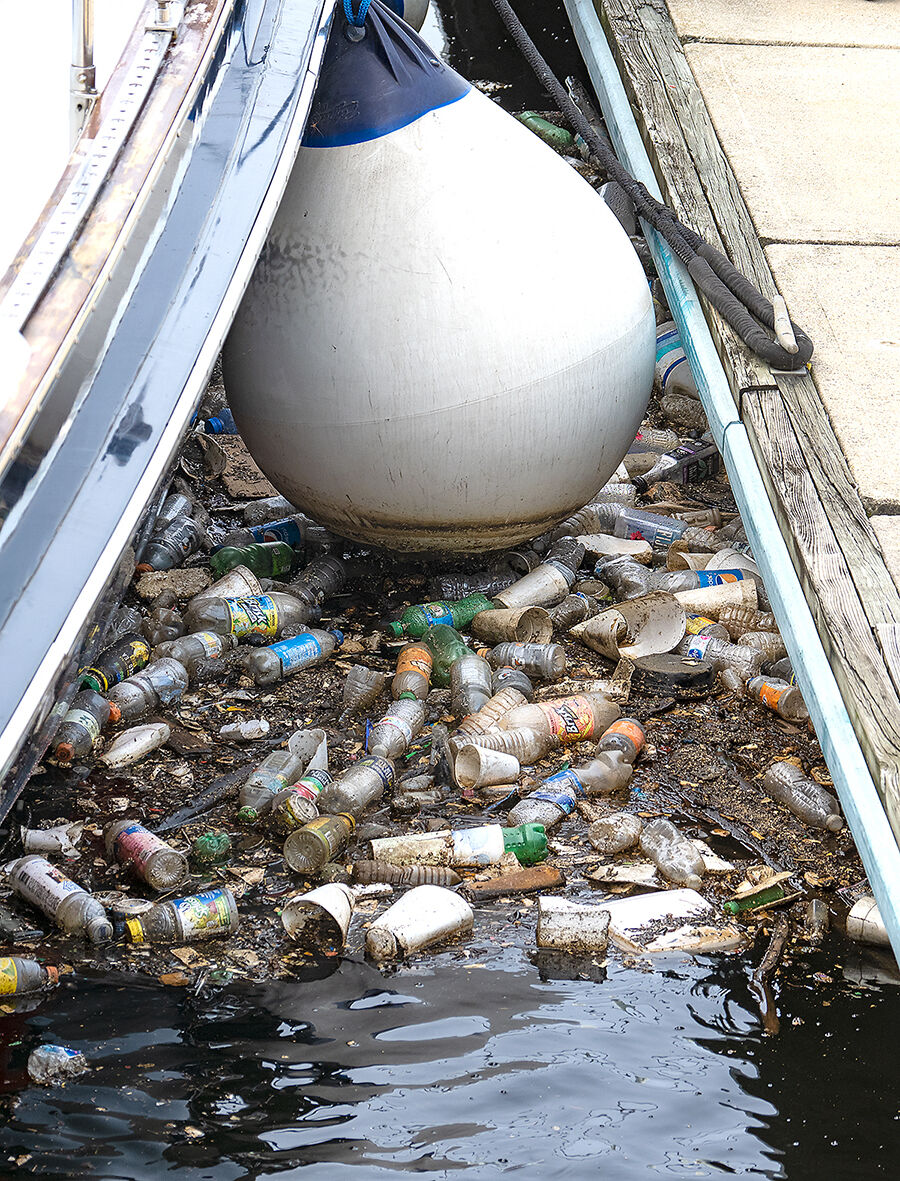 Baltimore Harbor litter
